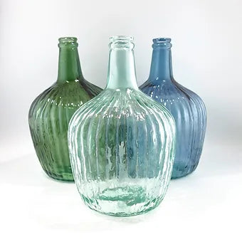 Recycled Glass Rustic Ripple Vase 30cm