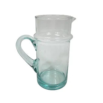 Moroccan Handmade Recycled Glass 1 litre Jug