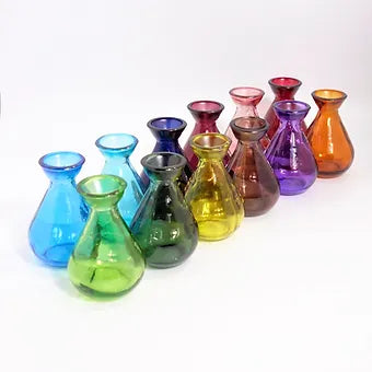 Mixed Case 11cm Recycled Glass "Adra" Bud Vase