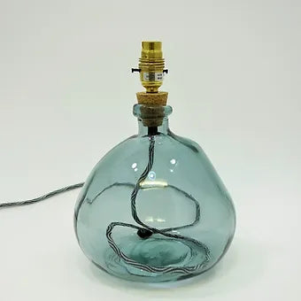 Simplicity Recycled Glass Lamp (Cool Colours) 29cm