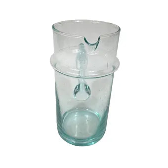 Moroccan Handmade Recycled Glass Petit Jug 300ml
