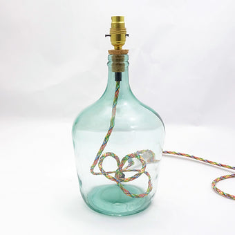 36cm Garrafa Recycled Glass Demijohn Lamp