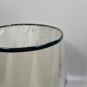 Handmade Contrast Trim"Calico" Fabric Drum Shade