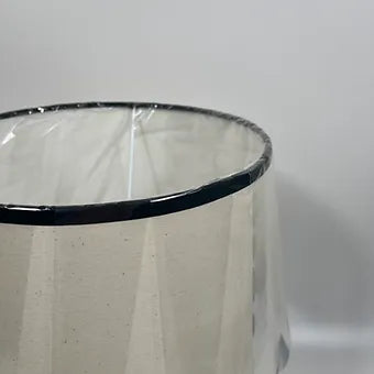 Handmade Contrast Trim"Calico" Fabric Drum Shade