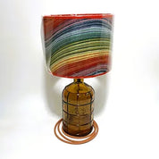 34cm Graphic Recycled Glass Lamp