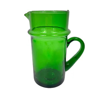 Moroccan Handmade Recycled Glass 1 litre Jug