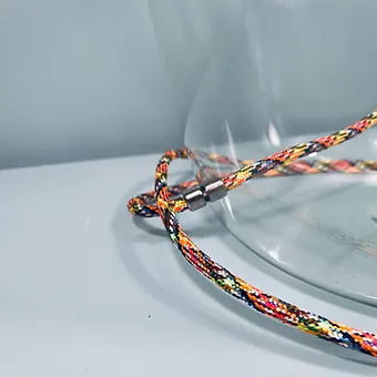 Chrome Top Mouth Blown Recycled Glass Lamp 64cm