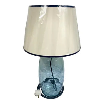Handmade Contrast Trim"Calico" Fabric Drum Shade