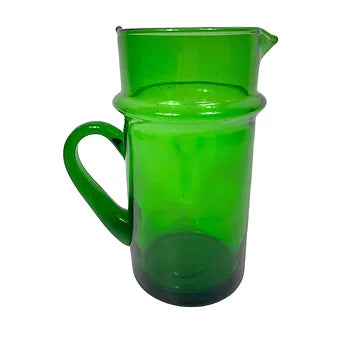 Moroccan Handmade Recycled Glass 1 litre Jug