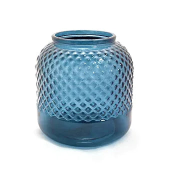 Recycled Glass Diamond Vase / Tea Light Holder 19cm