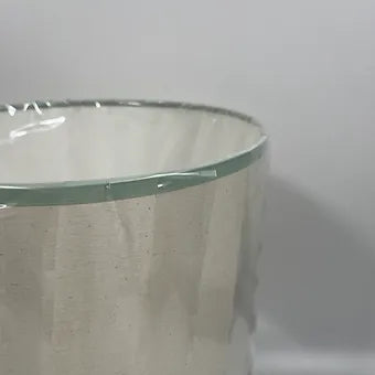 Handmade Contrast Trim"Calico" Fabric Drum Shade