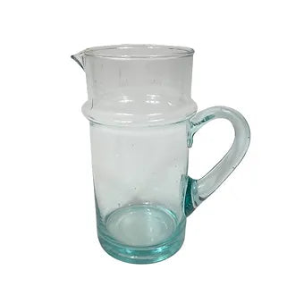 Moroccan Handmade Recycled Glass 1 litre Jug