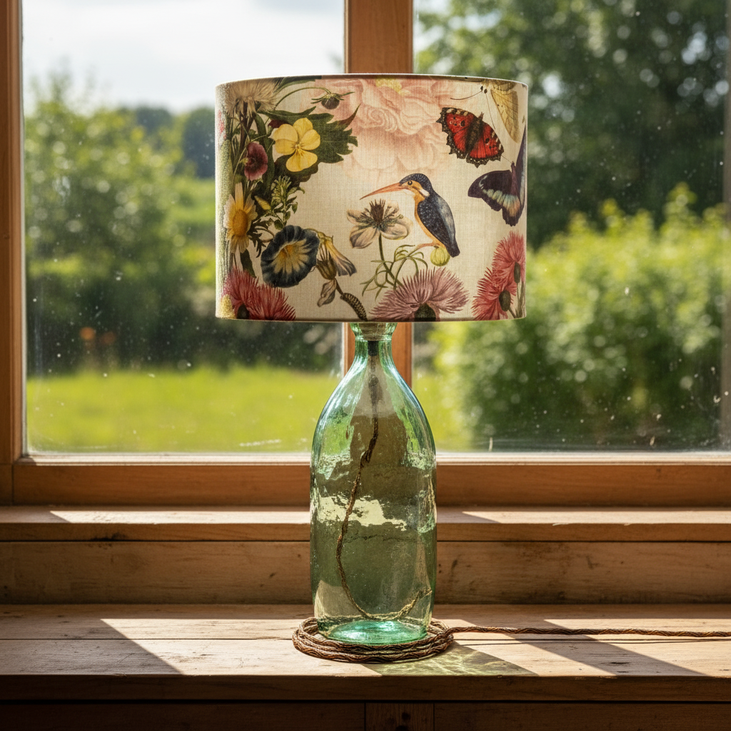 Recycled Glass 44cm Oasis Lamp