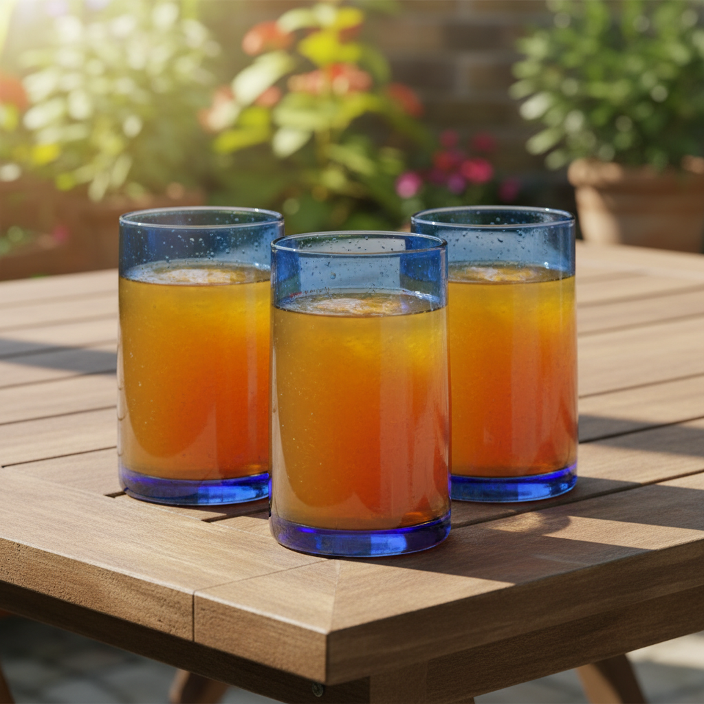 Moroccan Handmade Recycled Glass Tumbler - 330ml