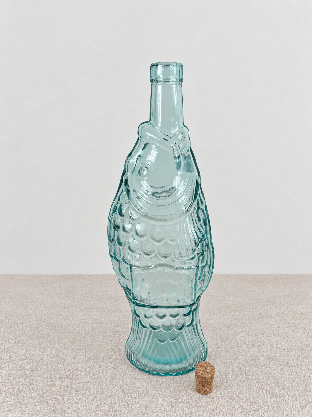 Recycled Glass Fish Oil Bottle 33cm