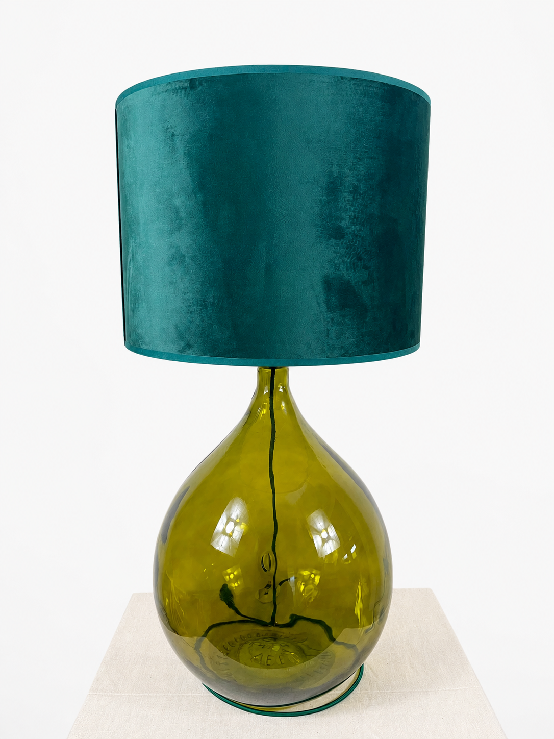 Handmade Bottle Green Velvet Shade