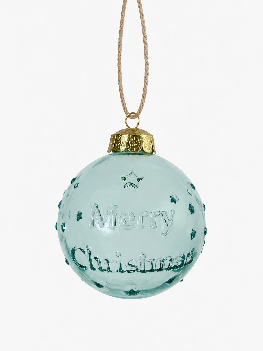 Glass Merry Christmas Bauble