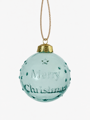 Glass Merry Christmas Bauble