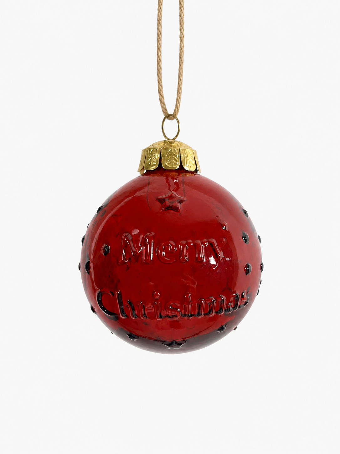 Glass Merry Christmas Bauble