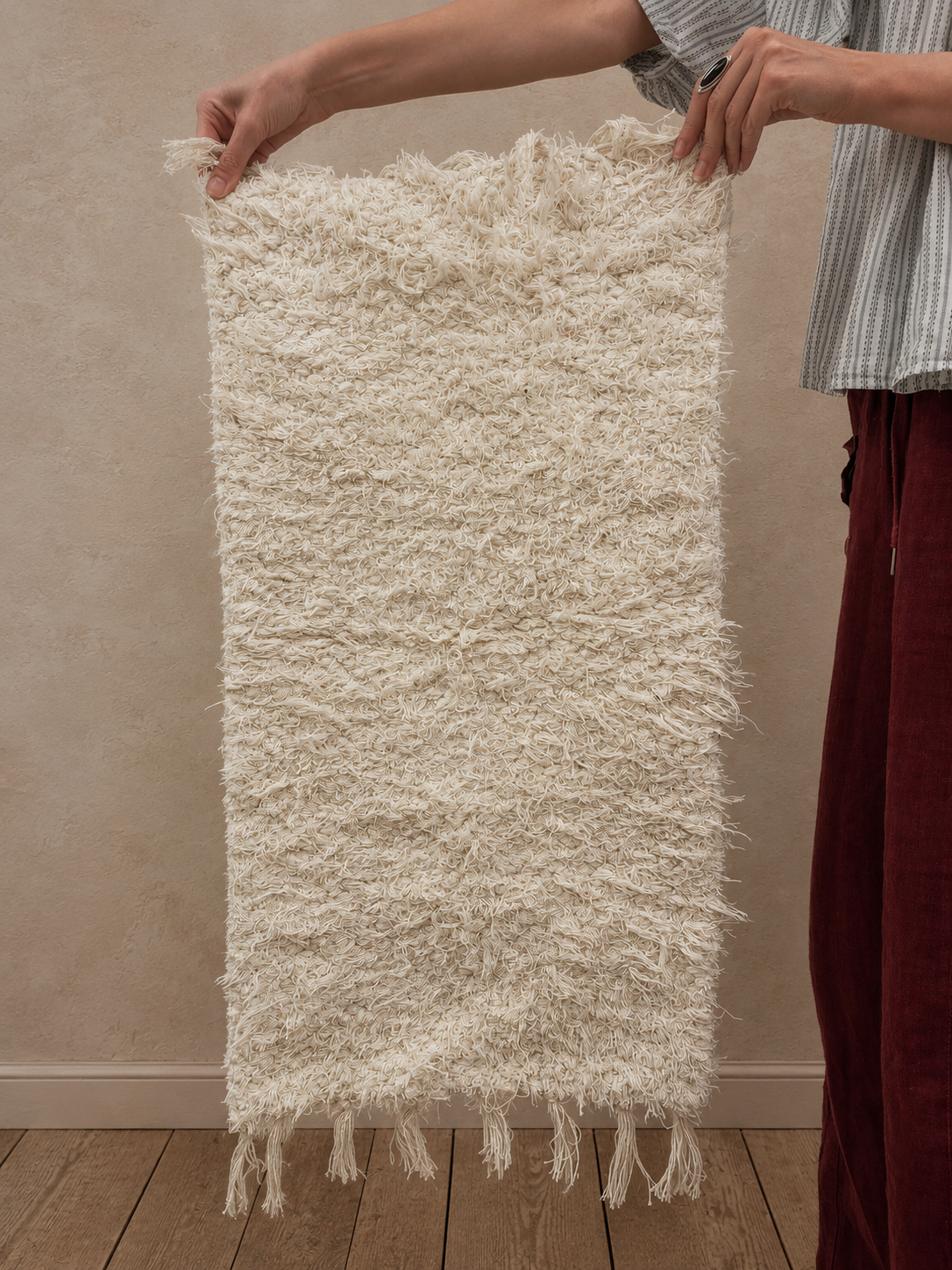 Machine Washable Recycled Cotton Jarapa Rugs Extra Small & Small