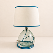 Simplicity Recycled Glass 29cm Lamp and Shade Set Bundle