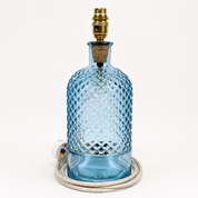 Recycled Glass Diamond Table Lamp 34cm