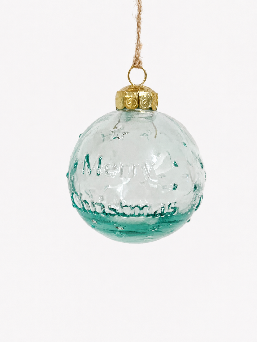 Glass Merry Christmas Bauble