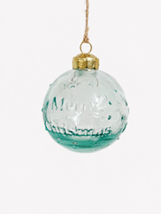 Glass Merry Christmas Bauble