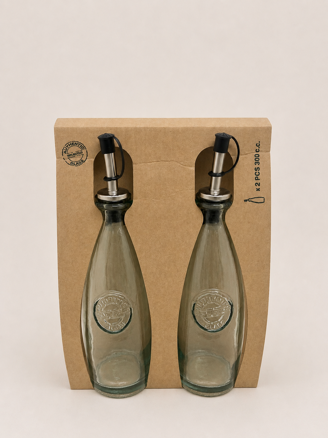 Recycled Glass Authentic Oil / Vinegar Bottle 300ml