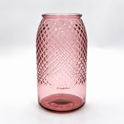 Recycled Glass Diamond Vase 28cm