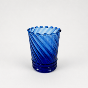 Moroccan Handmade Recycled Glass Ripple Grand Twist Tumbler 280ml