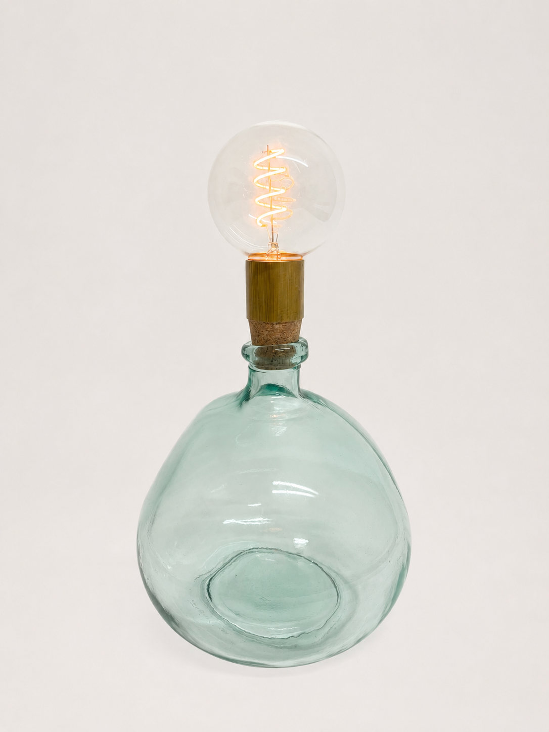 Cordless LED Simplicity Light with Cork & Brass Holder 38cm