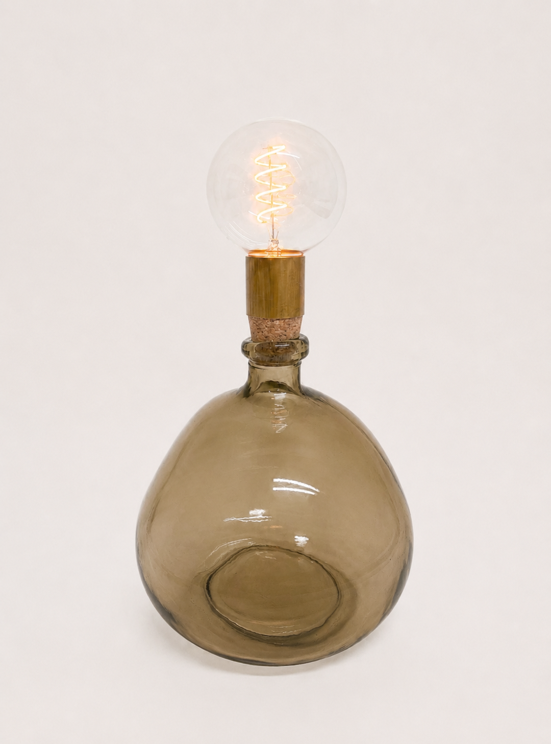 Cordless LED Simplicity Light with Cork & Brass Holder 38cm