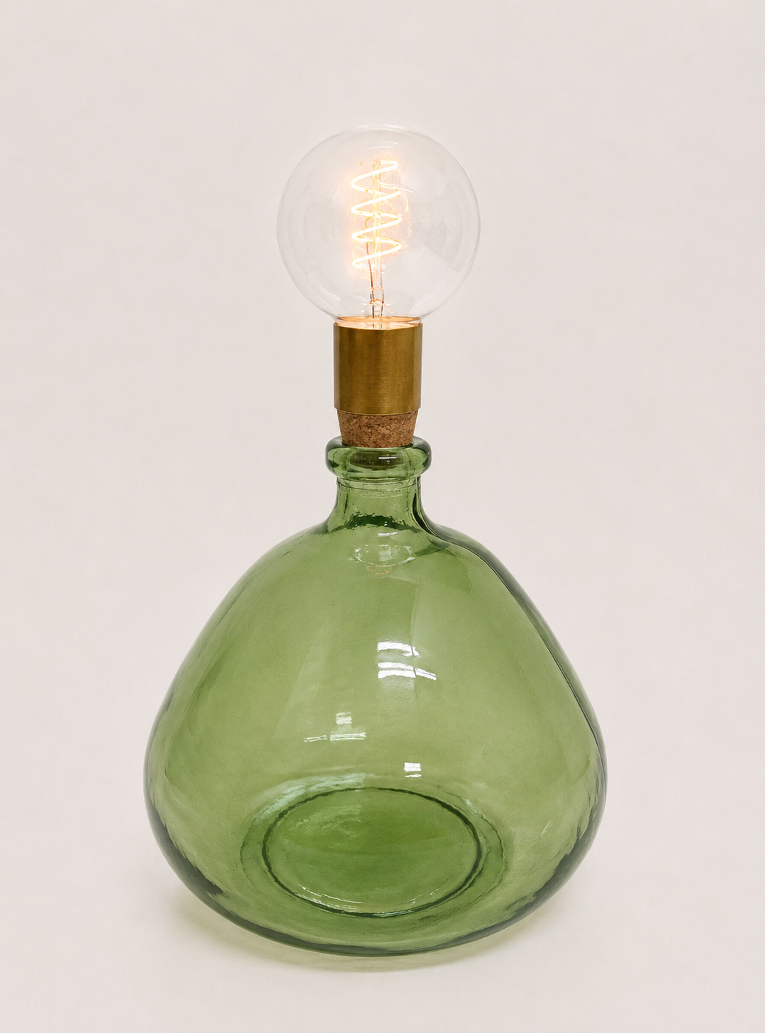Cordless LED Simplicity Light with Cork & Brass Holder 38cm