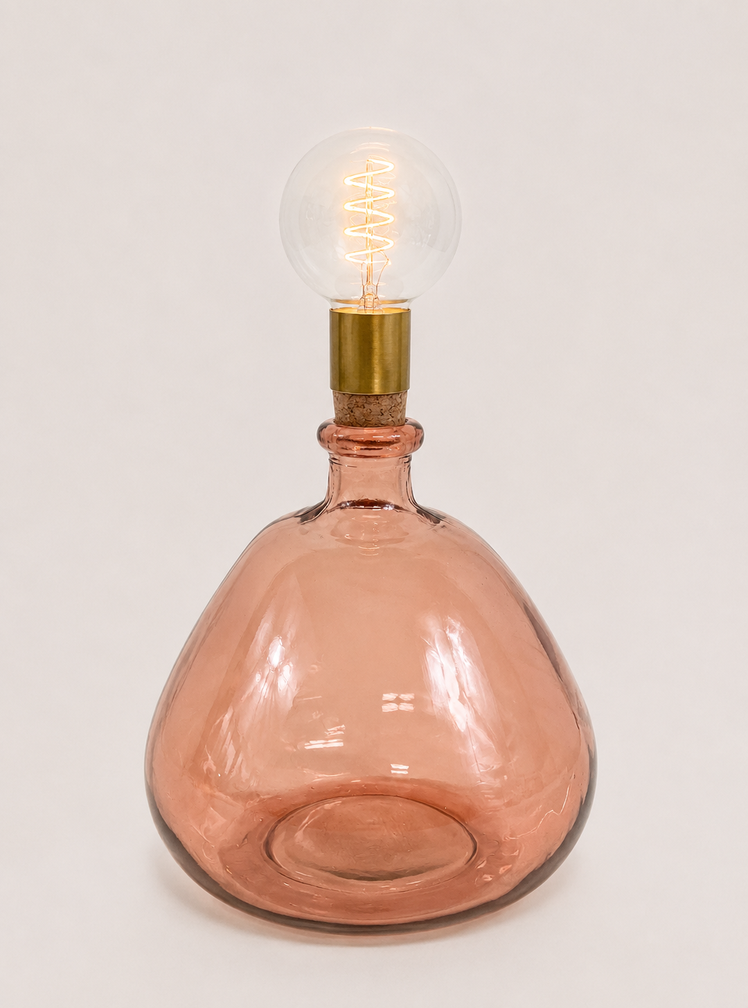 Cordless LED Simplicity Light with Cork & Brass Holder 38cm
