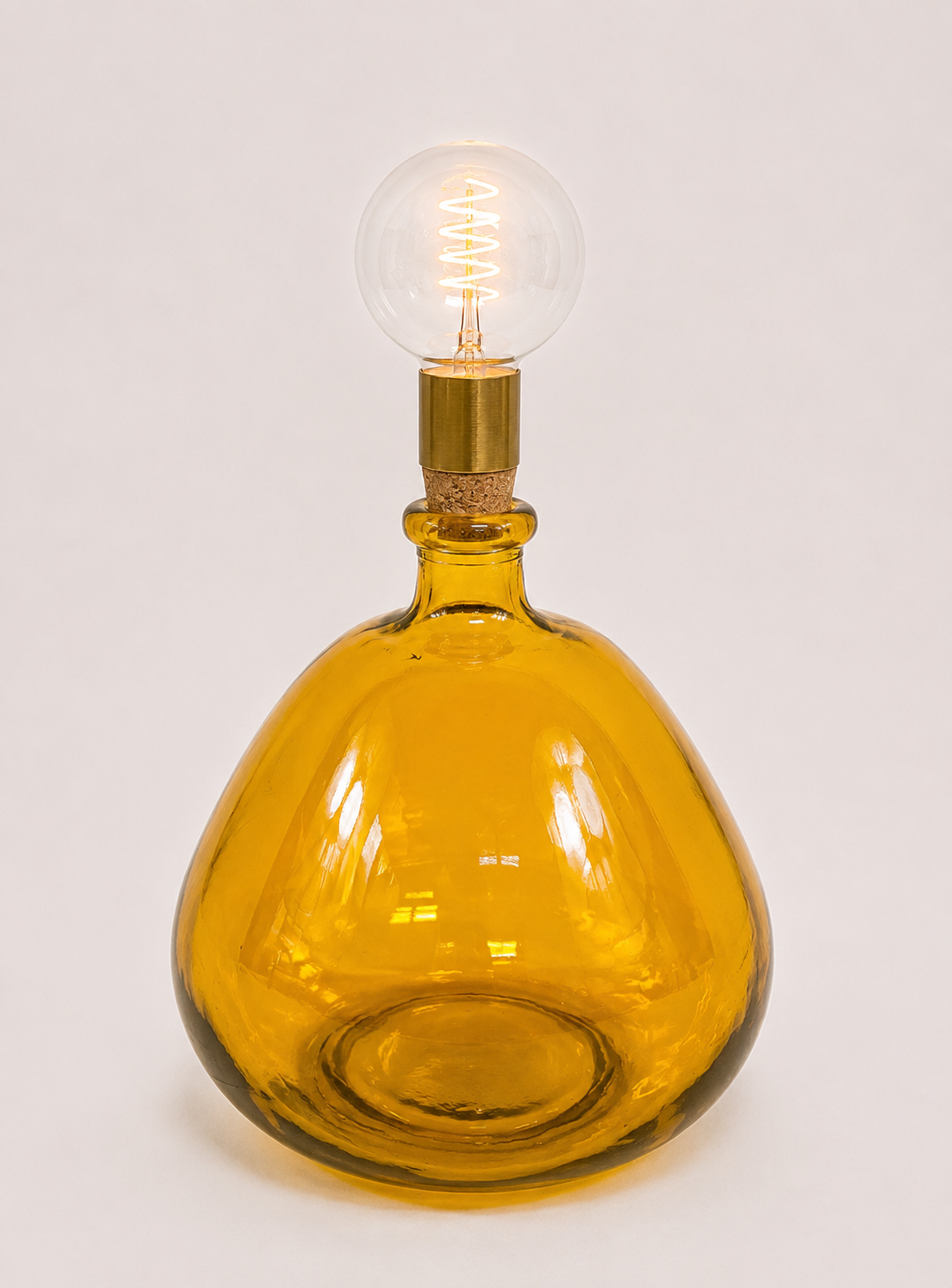 Cordless LED Simplicity Light with Cork & Brass Holder 38cm