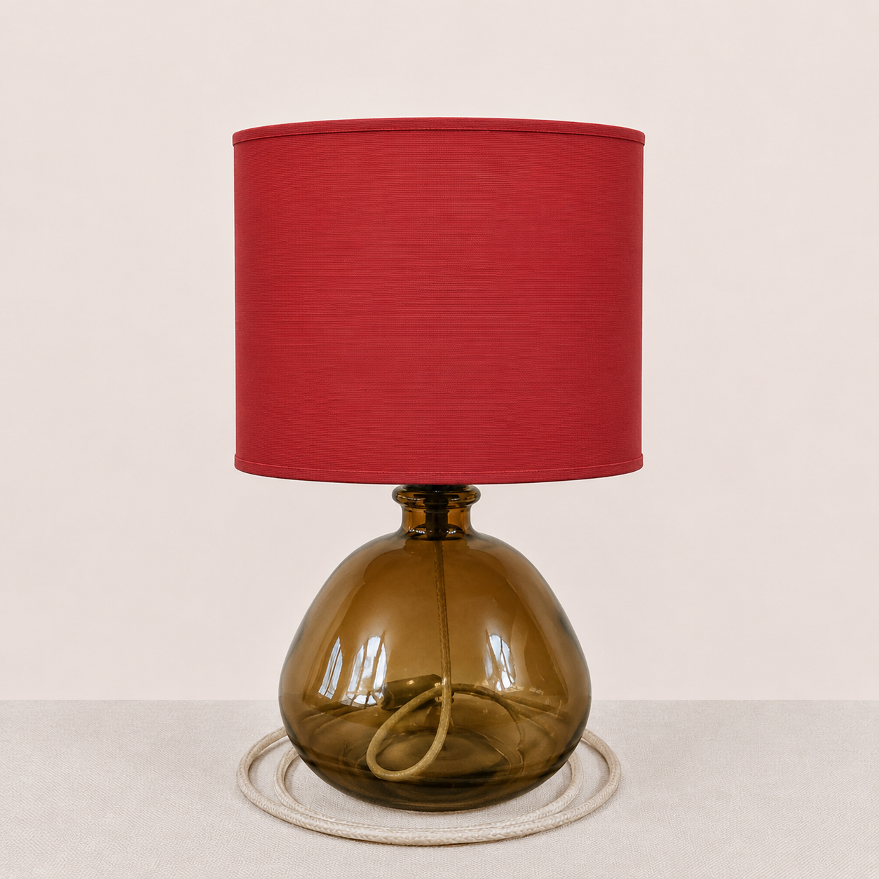 Handmade "Brick Red" Fabric Shade (B35)