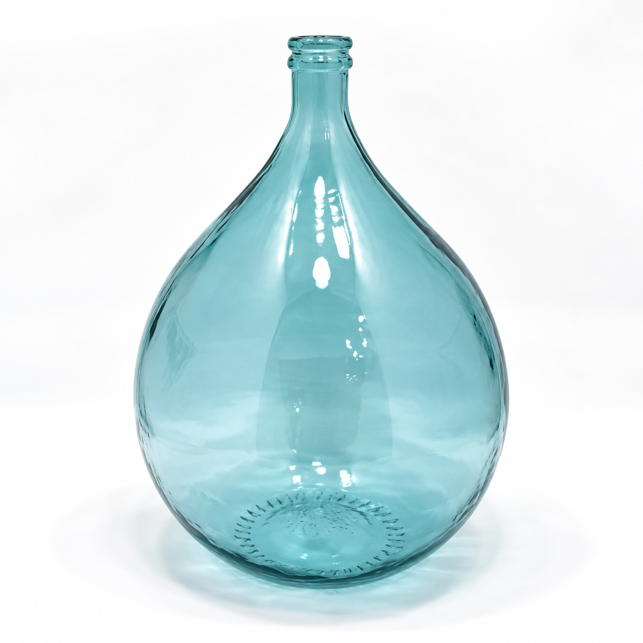 Recycled Glass Large Garrafa Blown Bottle Vase 56cm
