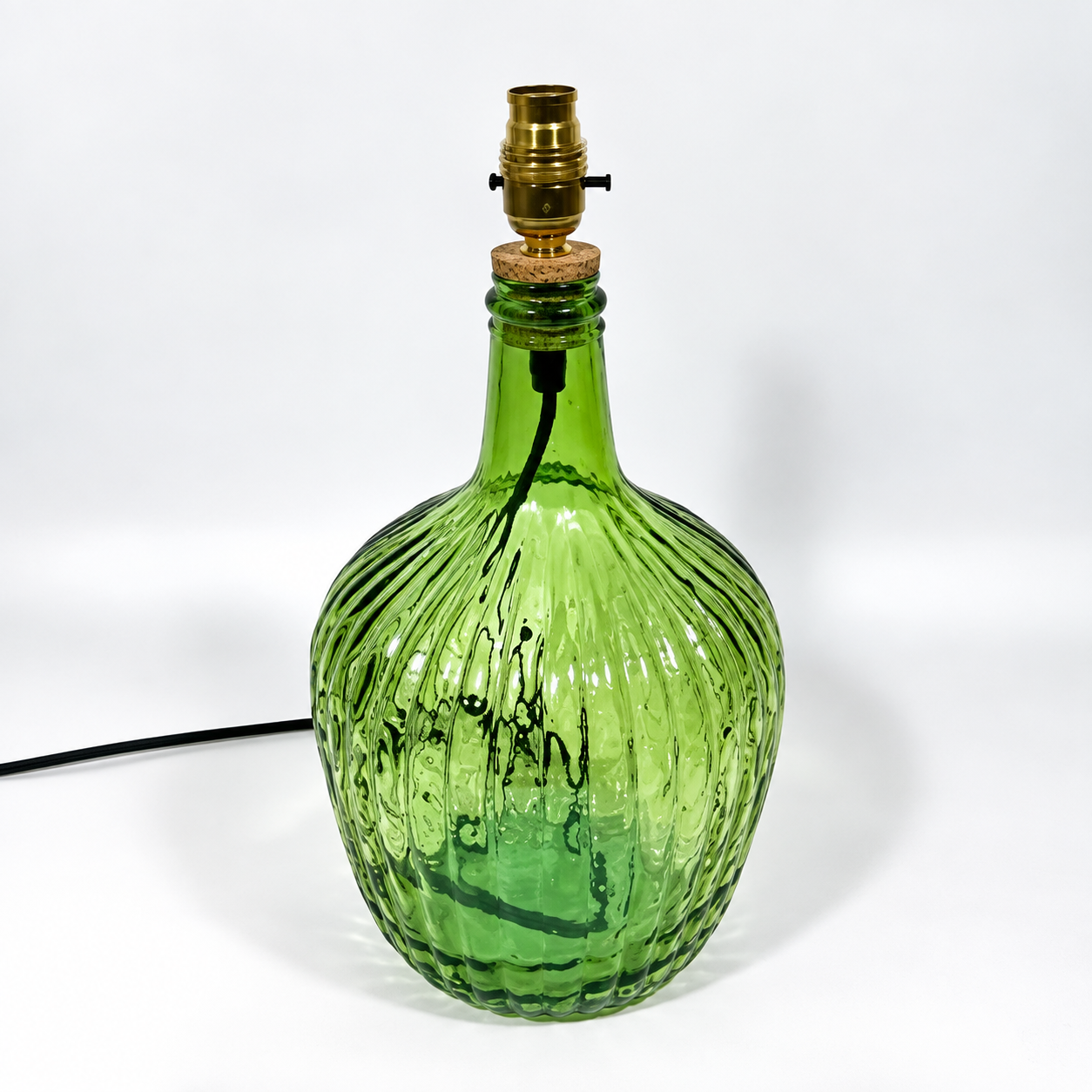 Recycled Glass Ripple Lamp 36cm