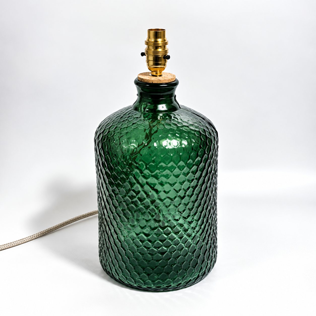 Recycled Glass Honeycomb Lamp 37cm