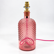 Recycled Glass Diamond Table Lamp 34cm