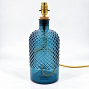Recycled Glass Diamond Table Lamp 34cm