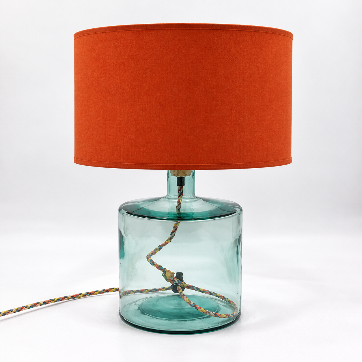 Frances Recycled Glass Lamp 32cm