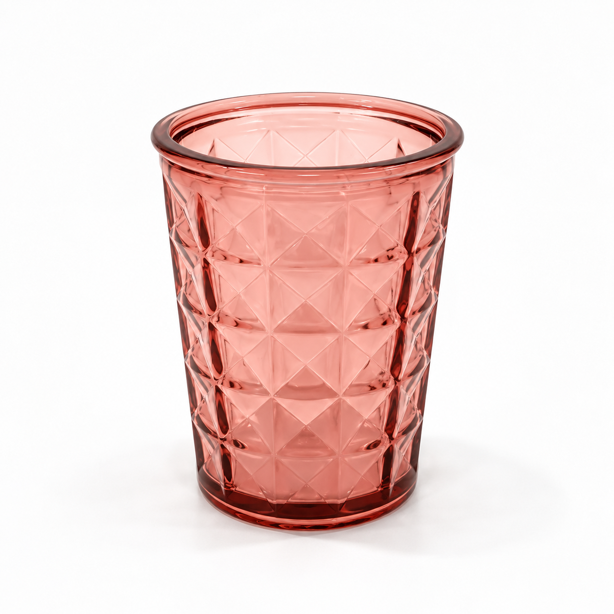 Recycled Glass Diamond Tumbler 11cm High