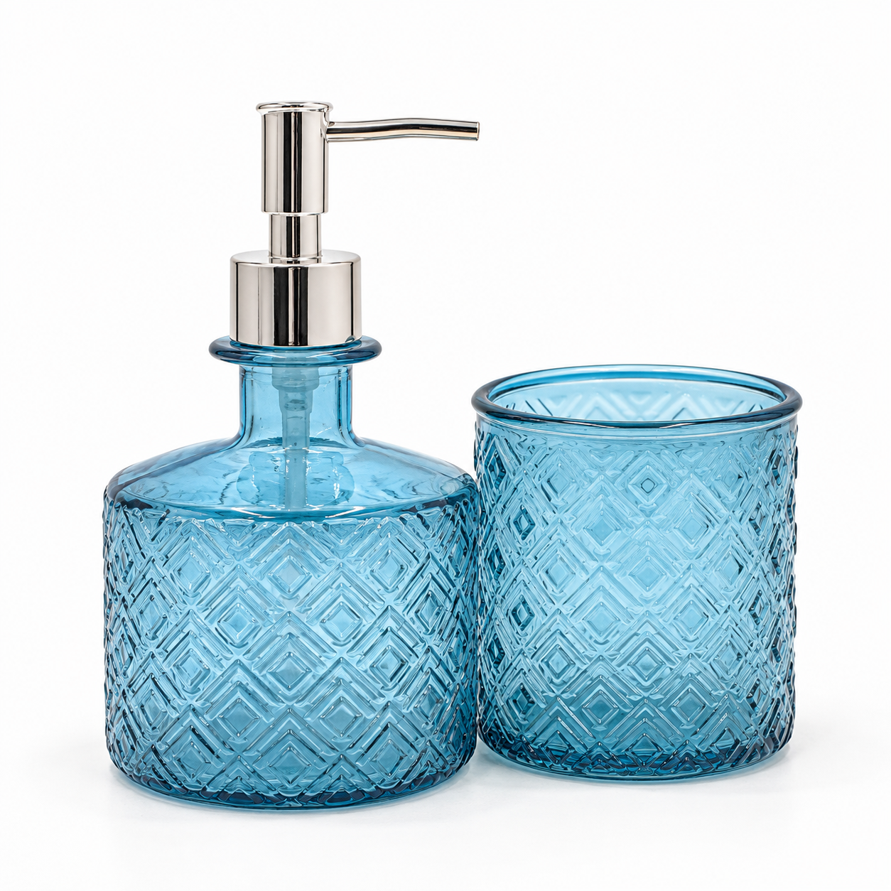 Soap Dispenser and Tumbler Bathroom Set Bundle