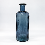 Recycled Glass Rustic Ripple Bottle Vase 35cm