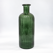 Recycled Glass Rustic Ripple Bottle Vase 35cm