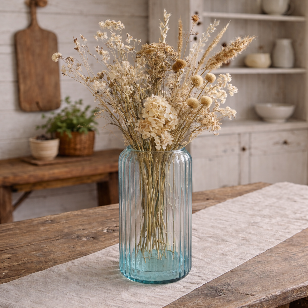 Recycled glass Column Vase