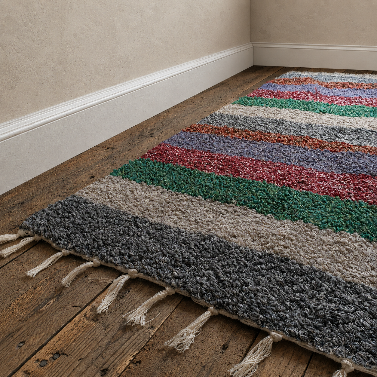 Machine Washable Recycled Cotton Jarapa Rugs Extra Small & Small