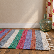 Machine Washable Recycled Cotton Jarapa Rugs Extra Small & Small